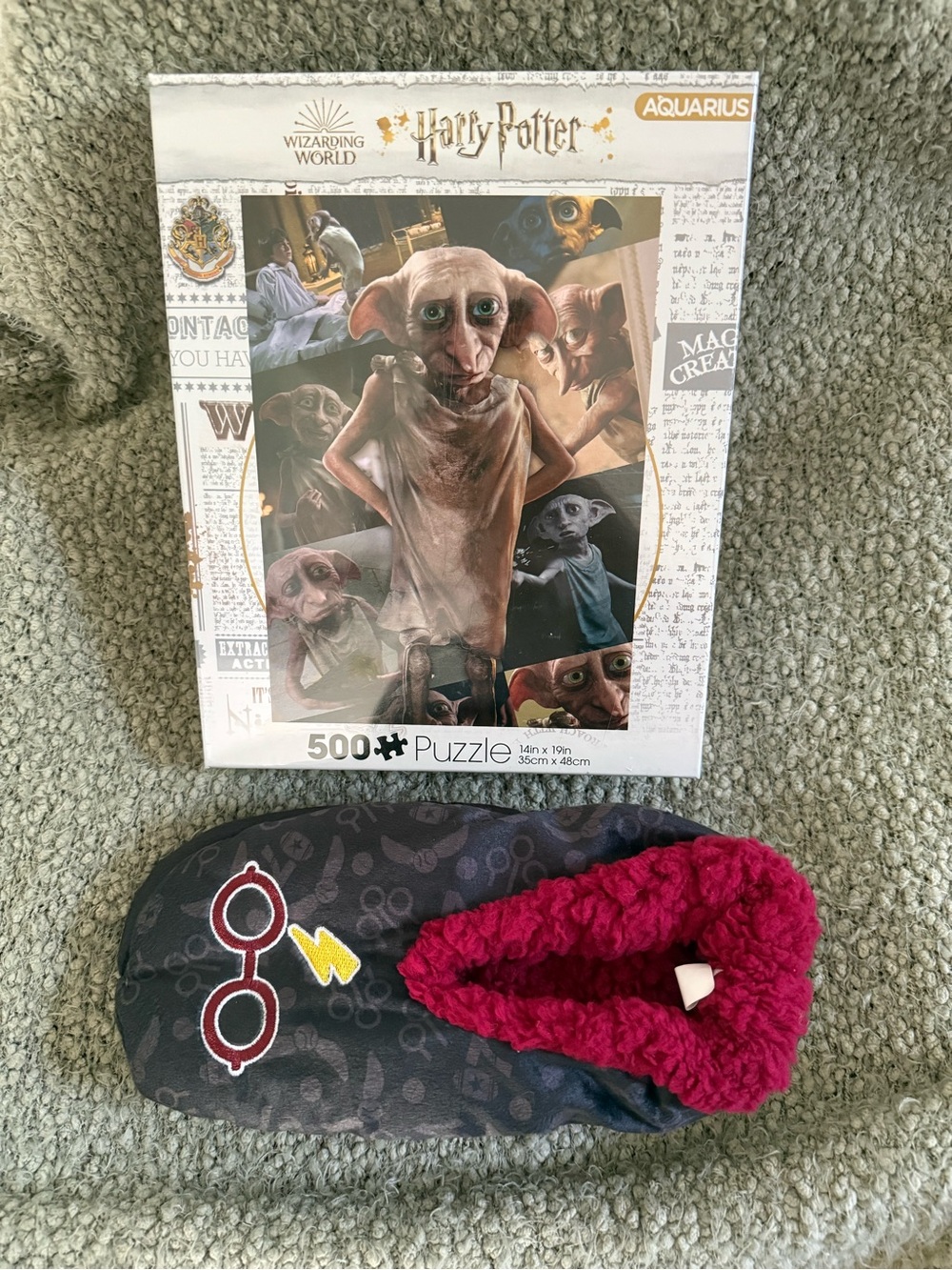 Harry Potter Dobby 500 Piece Puzzle & Slipper Set - NWT